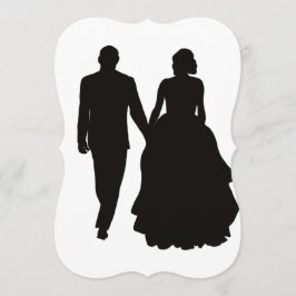 結婚式招待状カップルのシルエット 招待状