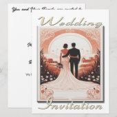 結婚式招待状カップルの風景を見て 招待状 (正面/裏面)