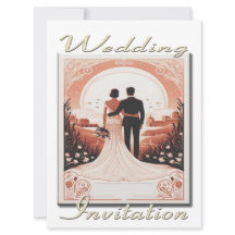 結婚式招待状カップルの風景を見て