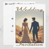 結婚式招待状カップル 招待状 (正面/裏面)