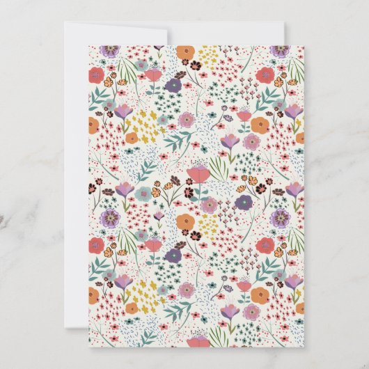 結婚式招待状カラフルフラワーズ春フローラ 招待状 (裏面)