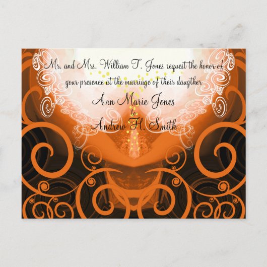 結婚式招待状カラリリー インビテーションポストカード (正面)