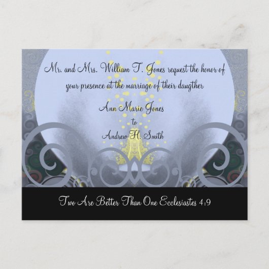 結婚式招待状カラリリー インビテーションポストカード (正面)