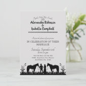 結婚式招待状カントリーウェディングホースデザイン 招待状 (スタンド正面)