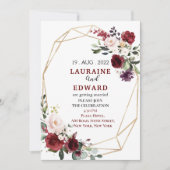 結婚式招待状カーシンプルドフローラ 招待状 (正面)