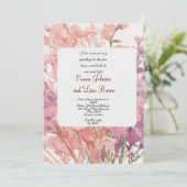 結婚式招待状カートピンク小弁孔 招待状 (スタンド正面)