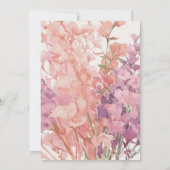 結婚式招待状カートピンク小弁孔 招待状 (裏面)