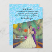 結婚式招待状カードに参加できない (正面/裏面)