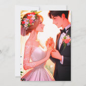 結婚式招待状カードの完全パーソナライズ 招待状 (裏面)