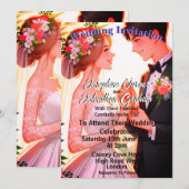 結婚式招待状カードの完全パーソナライズ 招待状 (正面/裏面)