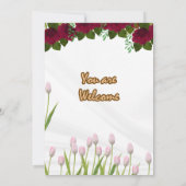 結婚式招待状カードサイズ： 5" x 7" 招待状 (裏面)