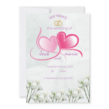 結婚式招待状カードサイズ： 5" x 7"