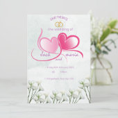 結婚式招待状カードサイズ： 5" x 7" 招待状 (スタンド正面)