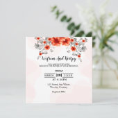 結婚式招待状カードデザインベクトルテンプレート 招待状 (スタンド正面)