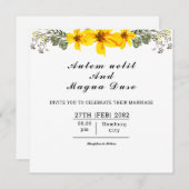 結婚式招待状カードビューティフルフローラスクエア 招待状 (正面/裏面)