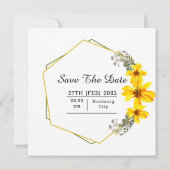 結婚式招待状カードビューティフルフローラスクエア 招待状 (裏面)