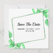 結婚式招待状カードフローラの水彩スタイル 招待状 (裏面)