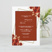 結婚式招待状カードフローラデザインテンプレート 招待状 (スタンド正面)