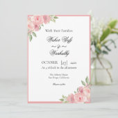 結婚式招待状カードフローラ水カラーカード 招待状 (スタンド正面)