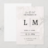 結婚式招待状カード白封筒 サンキューカード (正面/裏面)