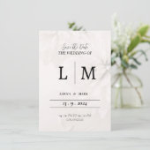 結婚式招待状カード白封筒 サンキューカード (スタンド正面)