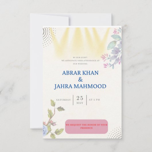 結婚式招待状カード サンキューカード (裏面)