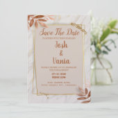 結婚式招待状カード セーブザデート (スタンド正面)