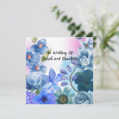 結婚式招待状カード、ロマンチックなフローラテーマ 案内状 (スタンド正面)