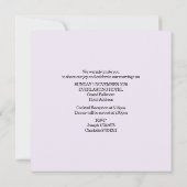 結婚式招待状カード、ロマンチックなフローラテーマ 案内状 (裏面)