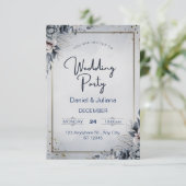 結婚式招待状カード 出欠カード (スタンド正面)