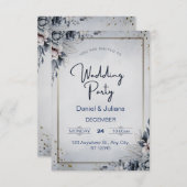 結婚式招待状カード 出欠カード (正面/裏面)