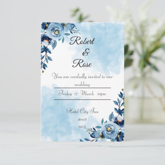 結婚式招待状カード 出欠カード (スタンド正面)