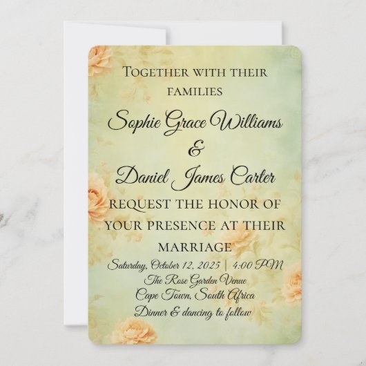 結婚式招待状カード 招待状 (正面)