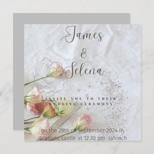 結婚式招待状カード 招待状 (正面/裏面)