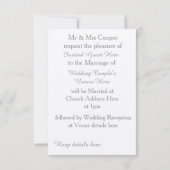 結婚式招待状カード 招待状 (裏面)