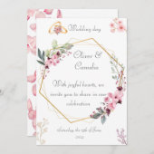 結婚式招待状カード 招待状 (正面/裏面)