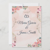 結婚式招待状カード 招待状 (裏面)