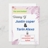 結婚式招待状カード 招待状 (正面/裏面)
