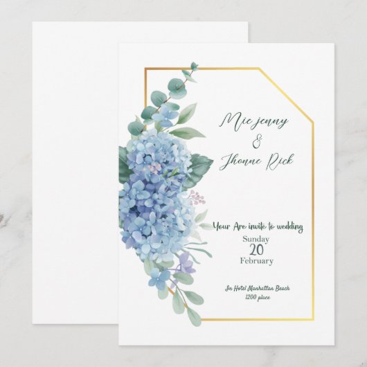 結婚式招待状カード 招待状 (正面/裏面)