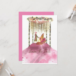 結婚式招待状カード – 日付の保存 招待状