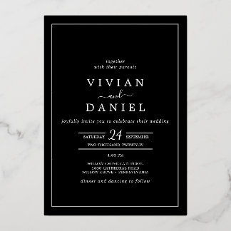 結婚式招待状カード 箔招待状