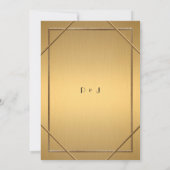 結婚式招待状カード、素晴らしいGatsby、金ゴールド及び金ゴールド 招待状 (裏面)