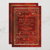 結婚式招待状カード、素晴らしギャツビー、クラシック 招待状 (正面/裏面)