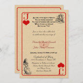 結婚式招待状カード「Alice in Wonderland」 J5x7 招待状 (正面/裏面)