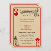 結婚式招待状カード「Alice in Wonderland」 Q5x7 招待状 (正面/裏面)