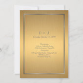 結婚式招待状カー素晴らしド,ギャツビー,シルバー,金ゴールド 招待状 (裏面)