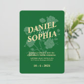 結婚式招待状クラシックグリーン 招待状 (スタンド正面)