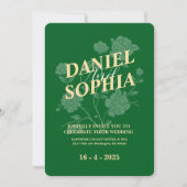 結婚式招待状クラシックグリーン 招待状 (正面)