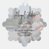 結婚式招待状クリスマスオーナメントホリデーカード オーナメントカード (正面)