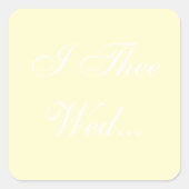 結婚式招待状クリーム スクエアシール (正面)